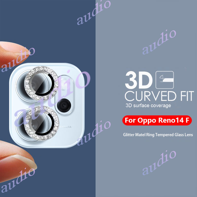 OPPO Reno16 F 5G OPPO Reno14 F 5G Kim Cương Lấp Lánh Kim Loại Kính Bảo Vệ Ống Kính Máy Ảnh Cho Oppo 