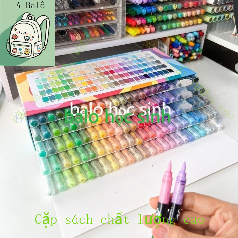[CÓ SẴN] 120 Màu - Bút Acrylic Marker Guangna 8101/6600 Nhiều Mực, Đầu Brush Vẽ Tranh Trên Nhiều Loạ