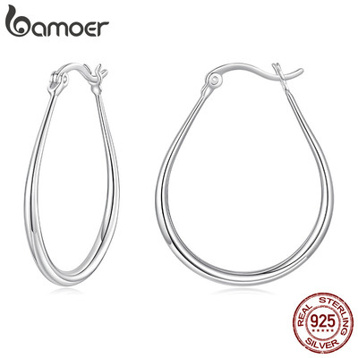 Bông Tai Bạc 925 Hình Bầu Dục - Trang Sức Nữ Chất Lượng Cao