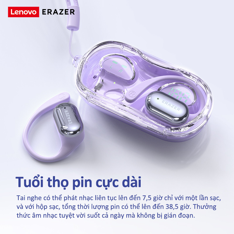 Lenovo ERAZER XF56 Tai Nghe Phiên Dịch AI thông minh AI Tai nghe Bluetooth Bluetooth 6.0 Dịch thuật thời gian thực 134 ngôn ngữ Màn hình LED hiển thị nguồn Hiệu ứng âm thanh HIFI Độ trễ thấp | BigBuy360 - bigbuy360.vn