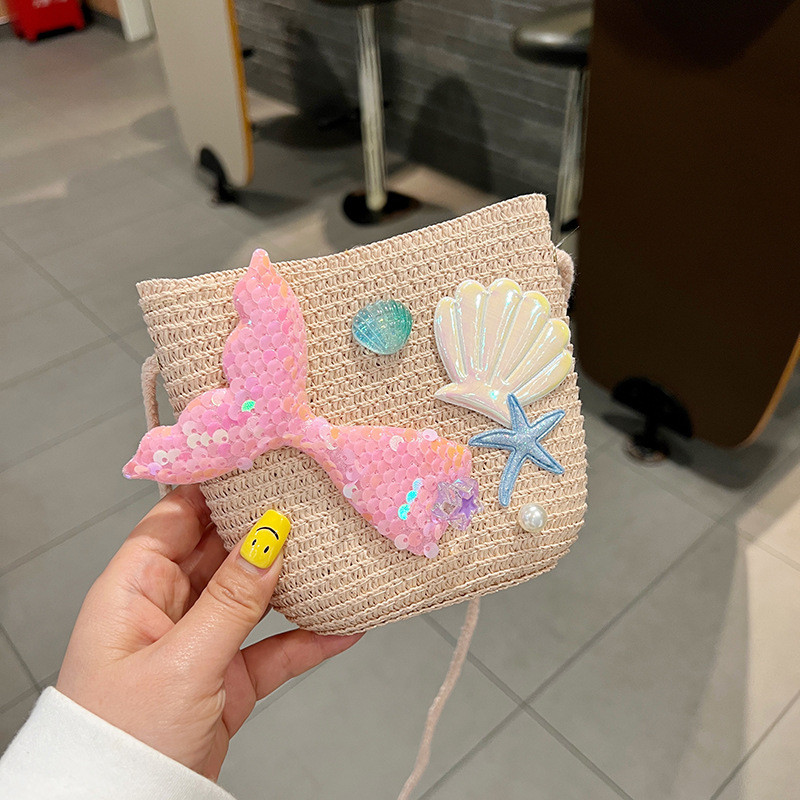 Ocean Mermaid Series Ins Style Bag Net Red Style Kid's Messenger Bag Girls Princess Single-Shoulder 