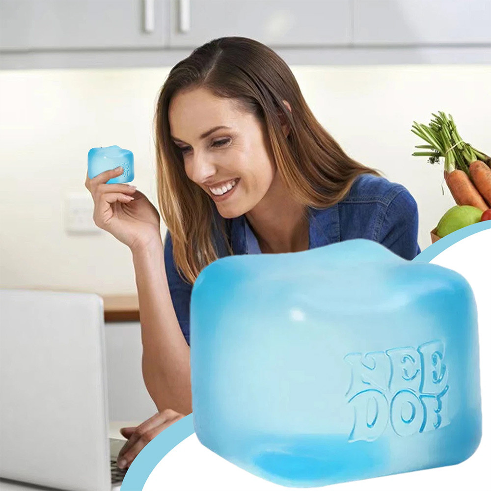 NeeDoh Nice Ice Baby Sensory Toy Anxiety Relief Fidget Nee Doh Cube Squishy HOT