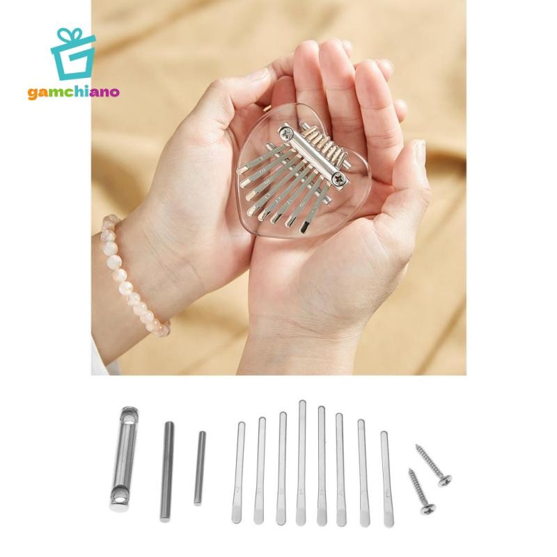 Gazechimp DIY Mini Kalimba 8 Phím Ngón Tay Cái Đàn Piano Thép / w Vít Cho
