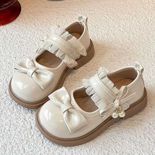 Giày da nhỏ thời trang cho bé gái, giày công chúa Lolita mới cho trẻ em mùa xuân và thu, giày đế mềm
