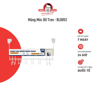Máng móc đồ treo cửa uncle bills nhập khẩu dùng để treo quần áo mũ nón cùng lúc - bl0053
