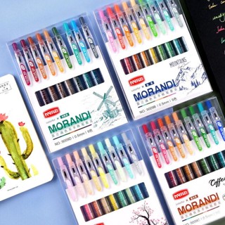  Bút Gel Màu Morandi 0.5mm - Bộ 9 Cây Mực Nhanh Khô Viết Lưu Bút Bullet Journal Dễ Thương Cho Học Sinh 