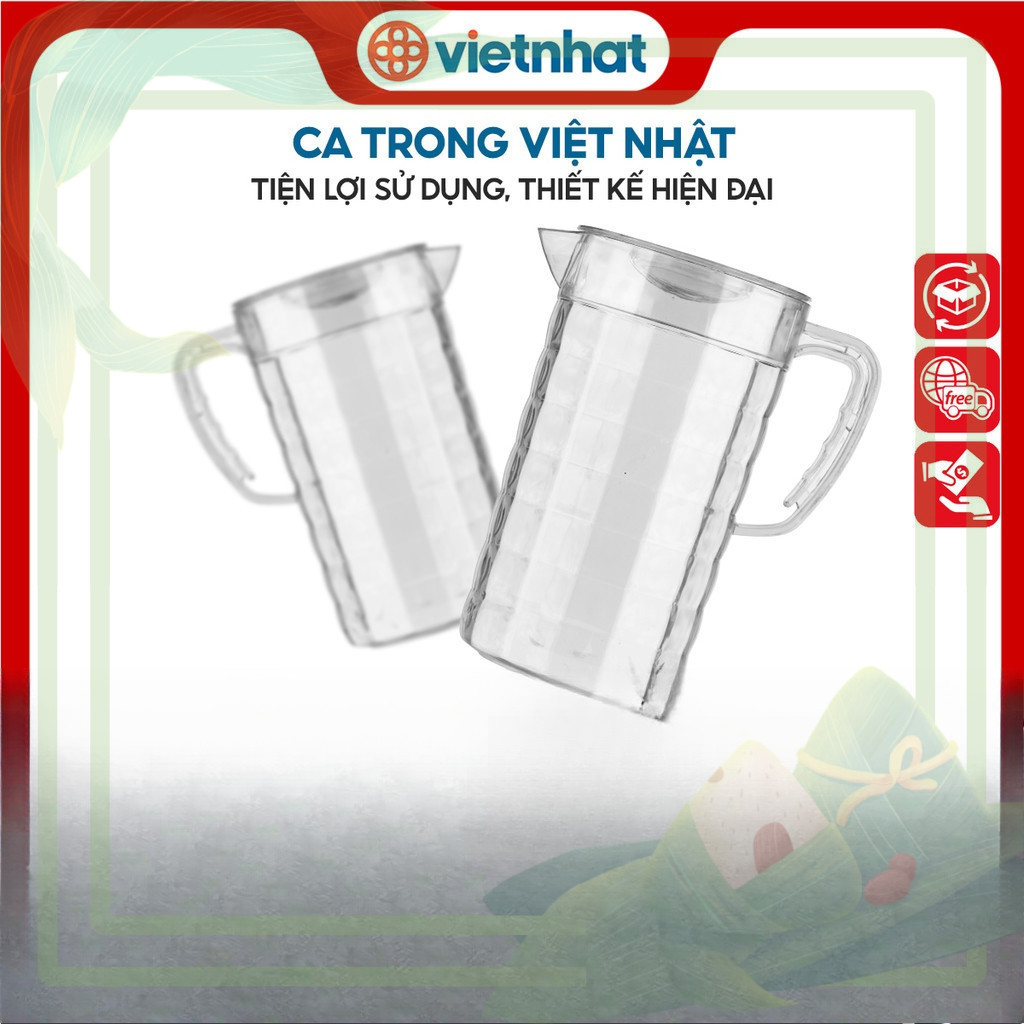 Ca đựng nước, ca nhựa trong, ca đựng nước trong suốt, ca kính C6056 KOKIMO SHOP