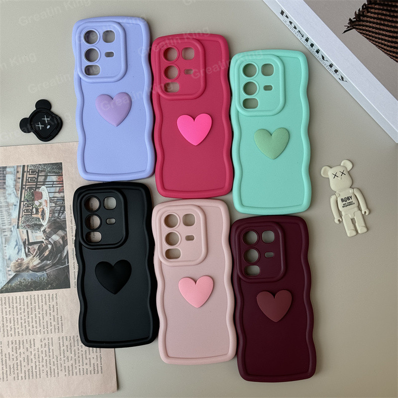 Ốp Mềm 3D Love Cho Infinix Note 50 4G X6658 Pro X6855 Pro + Plus X6856 Macaron Wave Side Silicone Ca