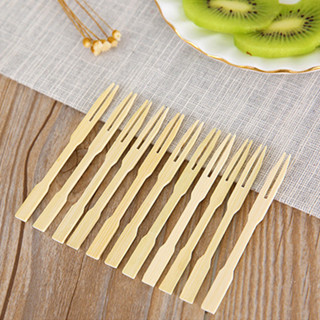 Hottome🥕Nĩa tre ăn trái cây Nĩa tre dùng một lần Nĩa tre ăn trái cây