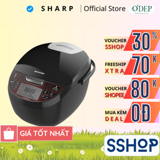 Nồi Cơm Điện Tử Sharp KS-COM193EV-BK/GL 1.8L [12 Chức năng nấu, Màn LCD, Lòng nồi 3 lớp ] - SSHOP SSA