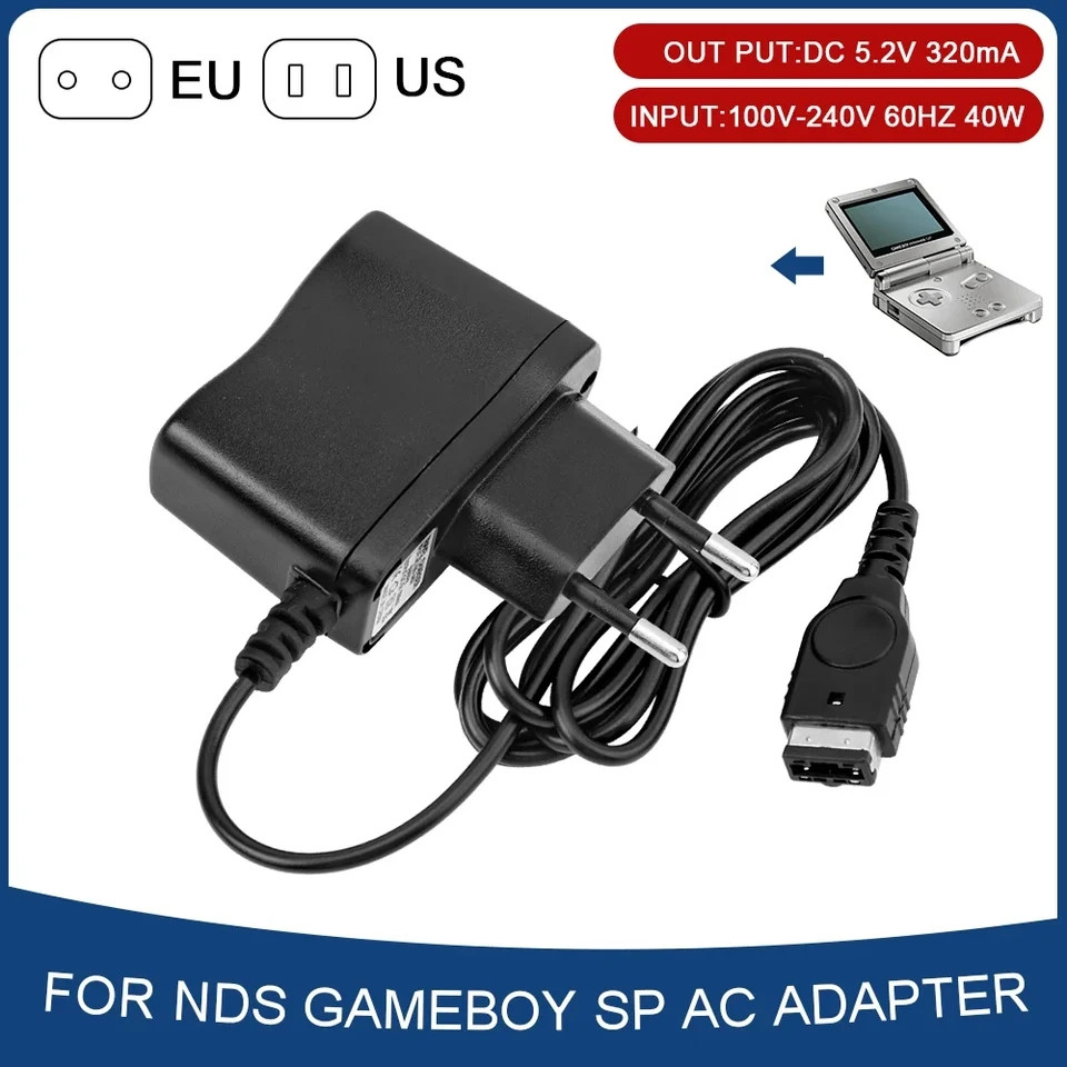 EU US Cắm Sạc Cho Gameboy Advance SP AC Adapter Dây Cấp Nguồn Cho Nintendo NDS Phụ Kiện Nhà Tường Du