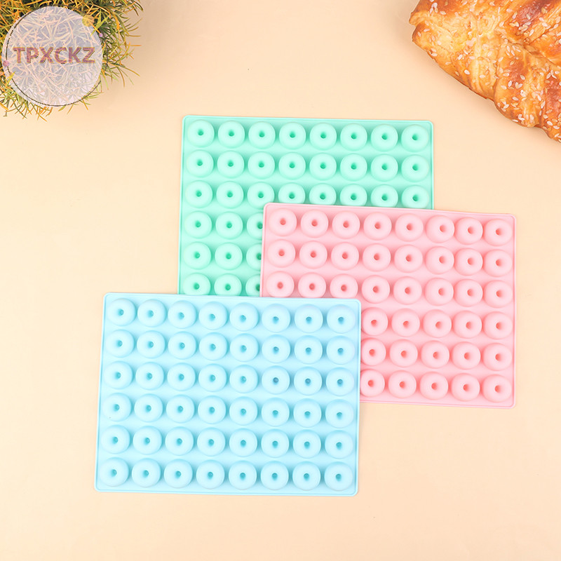 Tpxckz Mini Donut Chảo Khuôn 48 Khoang Silicon Nhỏ Donut Khuôn Muffin Để Nướng VN