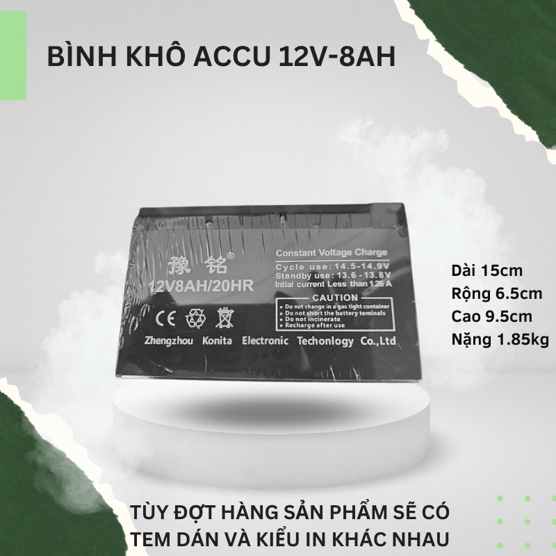 Bình Khô Accu 12V - 8AH