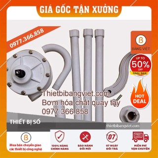 Dụng cụ bơm hóa chất quay tay chất liệu nhựa pp four leaf ch8016p, bơm chất lỏng từ thùng phi- thiết bị bằng việt