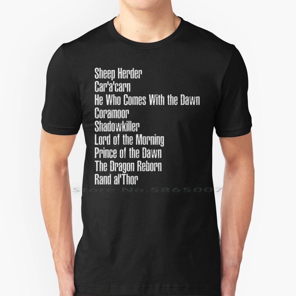 Rand-Trắng In Hình 100% Cotton Bánh Xe Thời Gian Rồng Tái Sinh Con Mắt Của Thế Giới Rand Wot Size Lớ