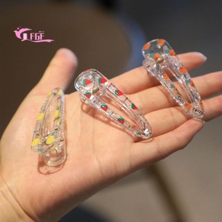 Phụ kiện kẹp tóc trong suốt họa tiết hoa dễ thương bắt mắt dành cho nữ
