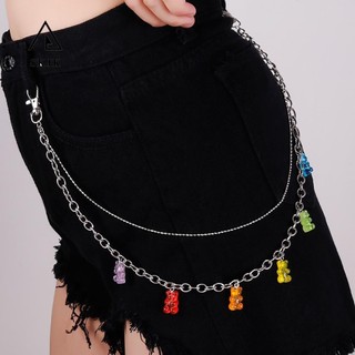 Dây xích SKJK đeo thắt lưng quần jeans phong cách hip hop thời trang cho nữ