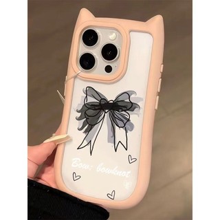 Nơ màu đen màu nước thích hợp cho iPhone 14 Plus iPhone 13 Pro Max cá tính 15Pro mẫu mới 12