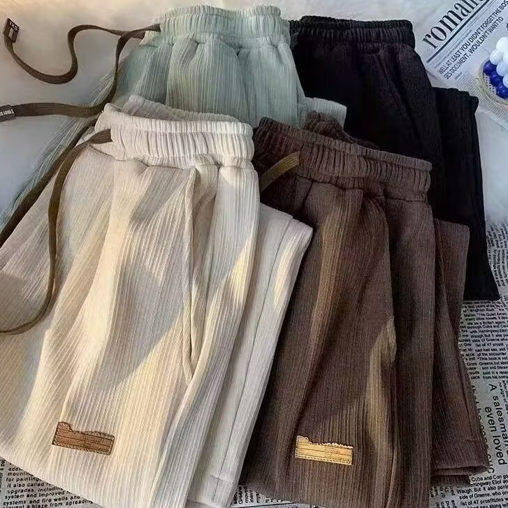 Quần dài nam quần áo nam giản dị thời trang quần áo cặp đôi dây rút đơn giản quần áo nam quần dài