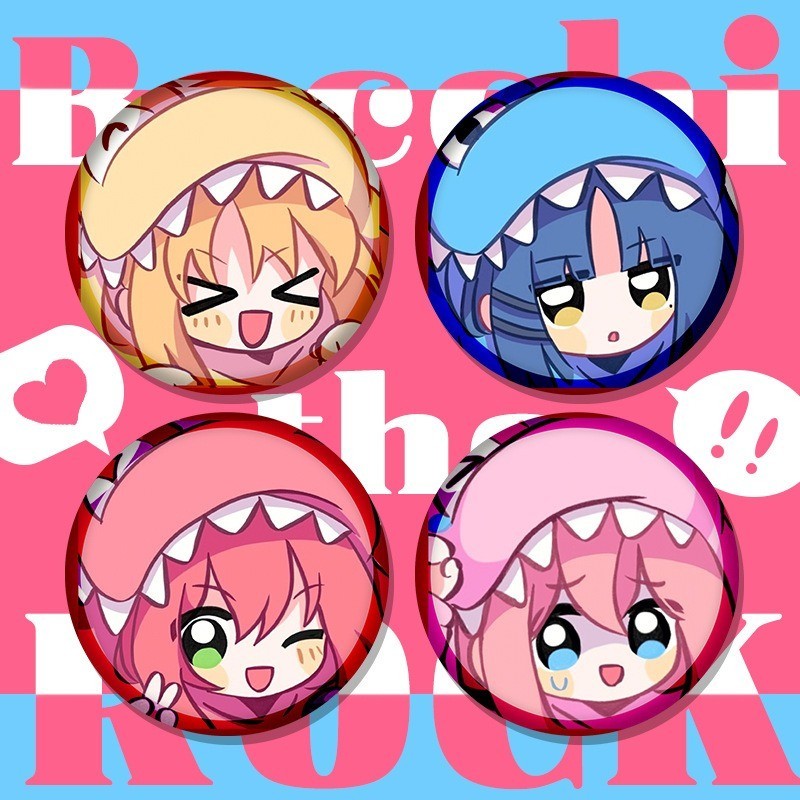 Anime BOCCHI THE ROCK Hình Ryo Ikuyo Gotou Hitori Ijichi Nijika Huy Hiệu Trâm Cài Dễ Thương Chân Cos