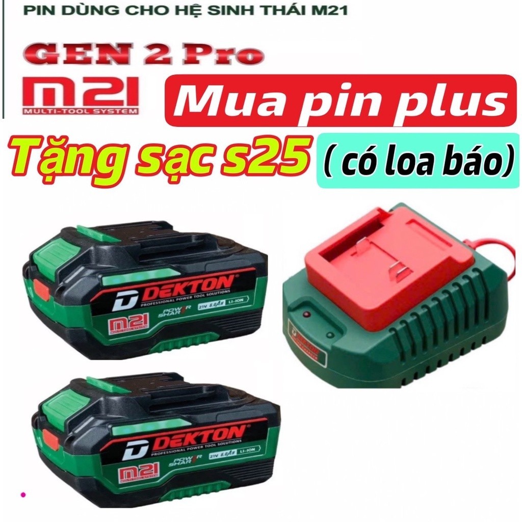 Pin dekton chính hãng dekto,4A, plus tặng sạc chính hãng dekton Thế giới máy rẻ