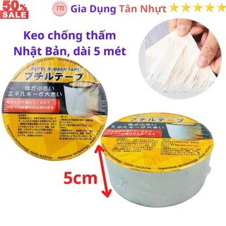 SKU85 - Băng keo chống thấm 5cm, dài 5 mét Siêu Dính, bảo hành 1 năm -Chống dột mái tôn