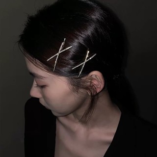 Kẹp tóc mái đính đá AAA iLita lấp lánh cặp bấm mái nữ đẹp vintage Hàn Quốc dễ thương màu trơn sang trọng