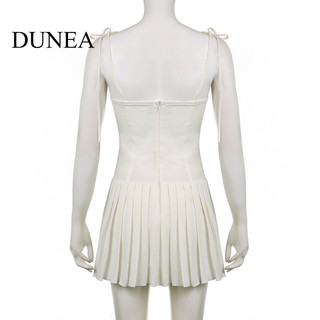 Váy trượt xếp ly không dây lưng DUNEA eo eo eo