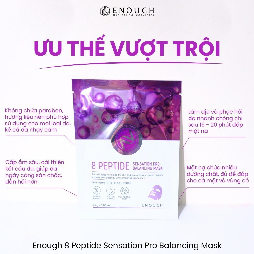 Combo 10 Miếng Mặt Nạ Cao Cấp Enough Premium Mask Hàn Quốc 25g