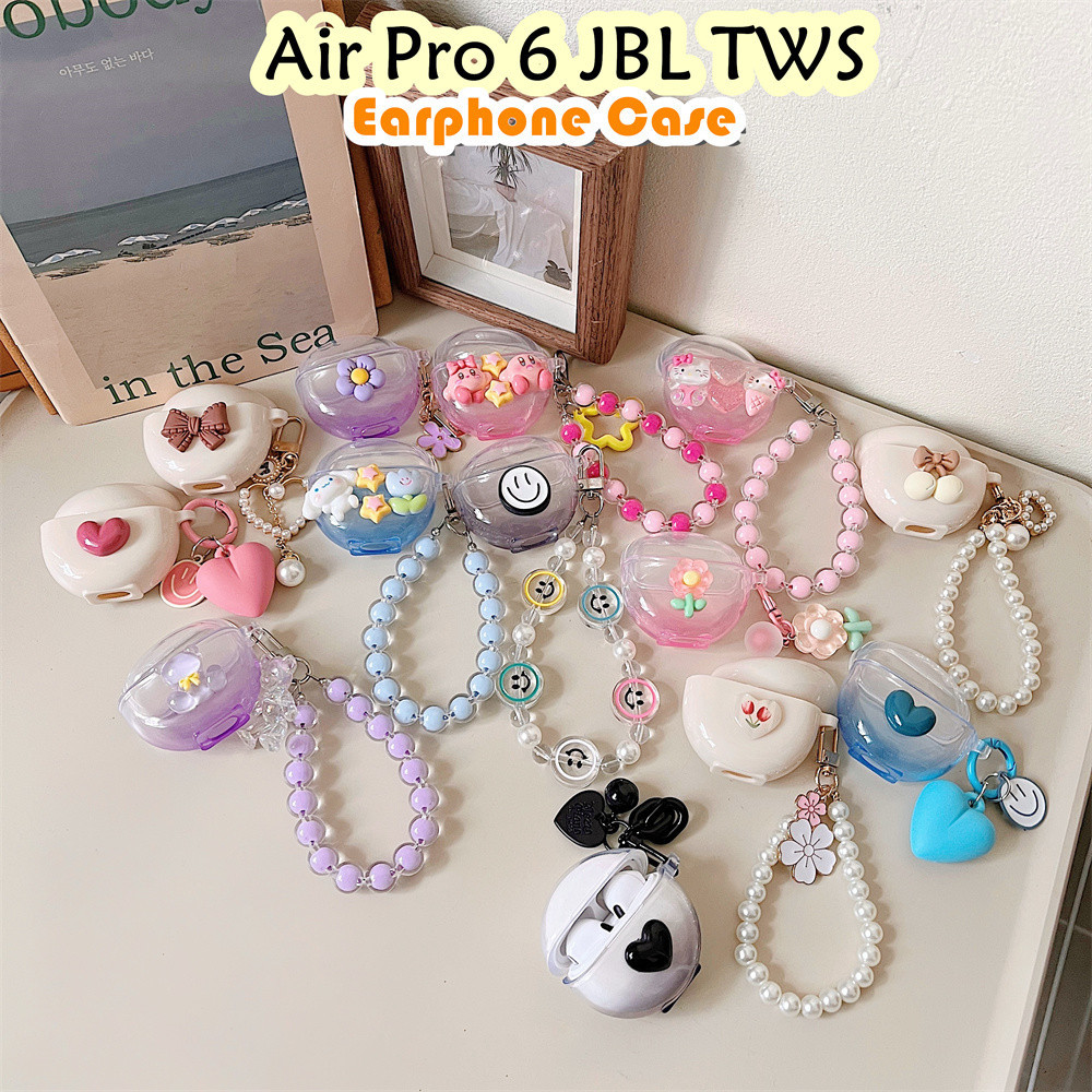 JBL Dành Cho Air Pro 6 JBLTWS Ốp Lưng Hoạt Hình Sáng Tạo DIY Silicon Mềm Vỏ Tai Nghe