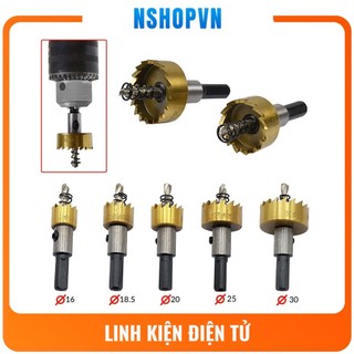  Bộ 5 mũi khoan khoét lỗ tròn phi 16 |18.5 | 20 | 25 | 30mm 