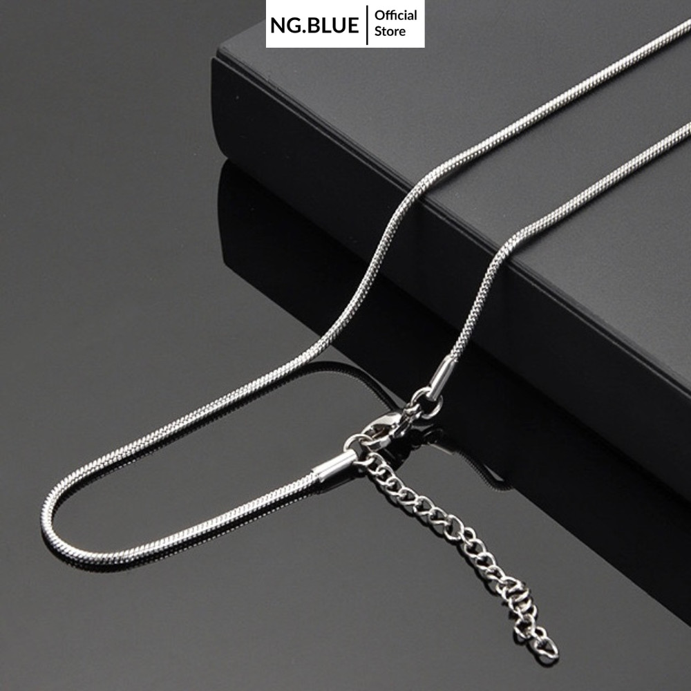 Dây chuyền vòng cổ nam nữ dây xích hình xương rắn bạc đẹp titan không gỉ chuỗi xoắn đơn giản phụ kiện trang sức dài 55cm