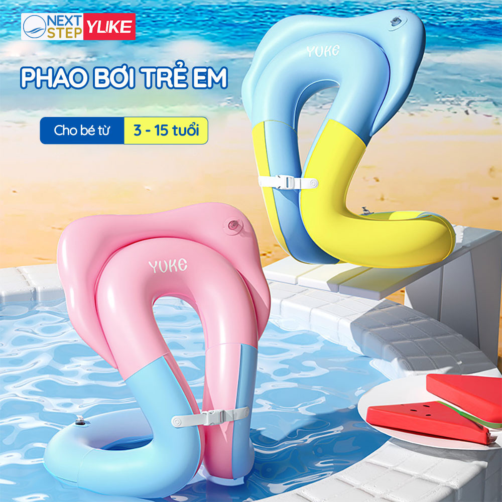 Phao bơi trẻ em YUKE cho bé 3–15 tuổi – Thiết kế nâng đầu hỗ trợ chống lật, chất liệu êm nhẹ an toàn