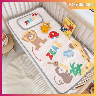 Chiếu điều hoà cho bé in hình 5D 1m2, chất liệu mềm mịn cao cấp, chiếu lụa điều hoà kèm gối cho bé sơ sinh 60cm x 120cm