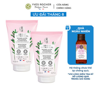 Combo 2 Sữa Rửa Mặt Làm Sáng Da Dạng Bọt Yves Rocher - Bright Botanical Brightening Cleansing Milky Foam Tube 125ml