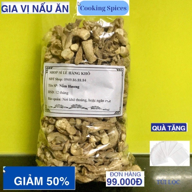 1kg Chân nấm hương khô