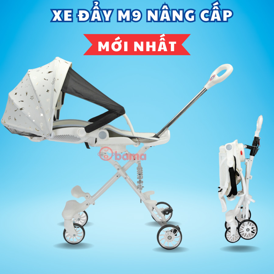 Xe đẩy cho bé gấp gọn M9, M8, Xe đẩy K8, K1, 2 chiều, 3 tư thế, cho bé từ 2 tháng tuổi-6 tuổi, Obama