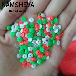 NAMSHEVA Hạt Câu Cá, Quả Bóng Phát Sáng Nửa Tròn Nửa Tròn Nút Chặn Hạt, Nút Chặn S / L Biển Chặn Câu Cá Hạt