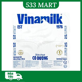 [HỎA TỐC HCM] [LỐC 4 HỘP] Sữa chua Vinamilk 100g Không đường/ Ít đường/ Có đường x 100g