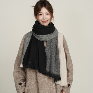 Misskoi  Mùa Thu Đông Phong Cách Mới Hai Mặt Màu Phù Hợp Với Khăn Cashmere Giả Ngắn Whisker Yếm Nữ Phù Hợp Với Cao Cấp-