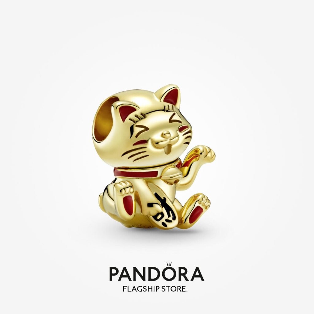 Hàng Chính Hãng 100% PANDORA S925 Bạc Trang Sức Vòng Tay Mặt Dây Chuyền Pandora Mạ Vàng Dễ Thương Ma