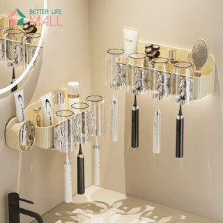 Kệ bàn chải đánh răng hình gấu kèm cốc kem kết hợp cho đồ vệ sinh cá nhân, kệ phòng tắm dễ thương