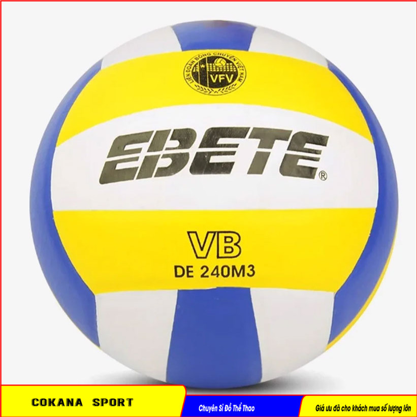 Bóng chuyền Động Lực Ebete DE 240M3 da PU- Quả banh bóng chuyền tốt DE240m3 cChất lượng đỉnh cao, gi