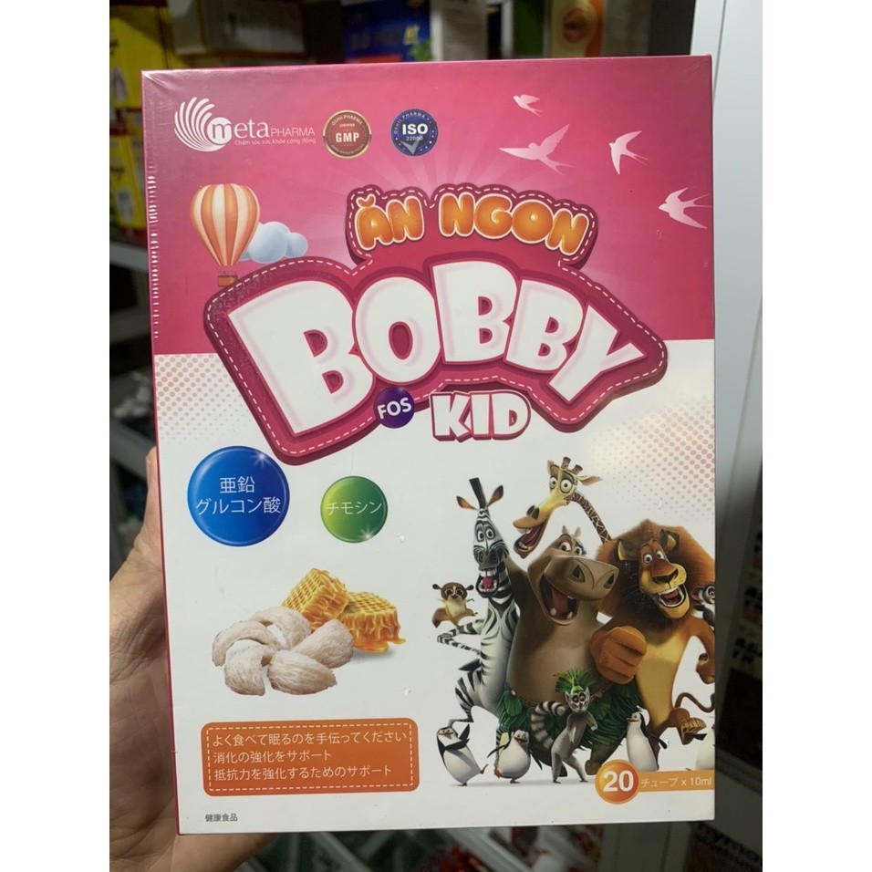 Siro ăn ngon BOBBY KID hỗ trợ tăng sức đề kháng, hỗ trợ hệ tiêu hóa, giúp ăn ngon ĐẠT CHUẨN GPP