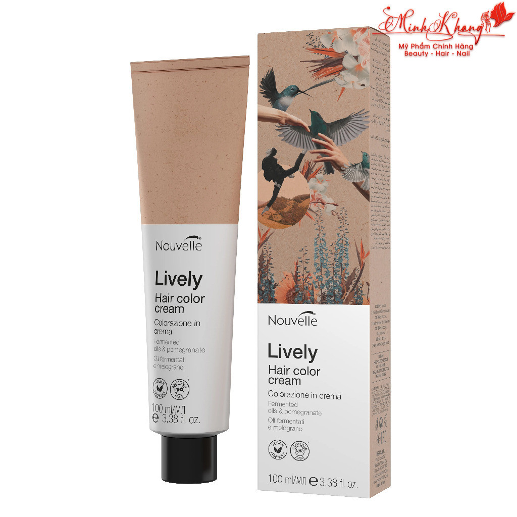 Màu nhuộm thuần chay Nouvelle Lively Hair Color - Ammonia FREE 100ml [ MK ]