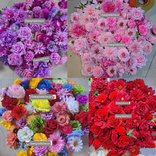 Set 100 đầu bông hoa lụa nhiều mẫu theo tông màu