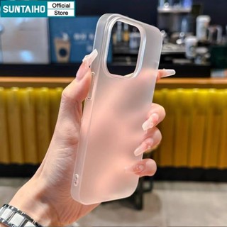 Suntaiho Ốp Lưng iPhone Đơn Giản Trong Suốt Nhám Màu Đen Chống Bẩn Ốp Điện Thoại Cao Cấp Silicon Mềm TPU Trắng Chống Sốc Cho Iphone 16 15 14 13 12 11 Pro Max IP 7 8 Plus Iphon X XR Xs Max