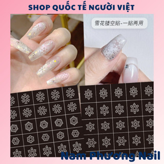  Sticker dặm ombre miếng dán móng hình bông tuyết trang trí móng mùa Giáng sinh 🌸 Nam Phương Nail 🌸 