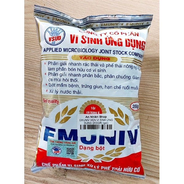 EMUNIV MEN VI SINH ỨNG DỤNG (200GR) (gói)