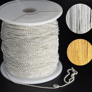 Dây bi tròn dài 85-100cm màu bạc ,vàng trang trí móng tay